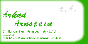 arkad arnstein business card